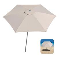 Ombrelone Guarda Sol 2,4m Sombreiro Alumínio Malibu Jardim Praia Piscina Camping Bege - Tobee Ombrelone Guarda Sol 2,4m Sombreiro Alumínio Malibu Jardim Praia Piscina Camping Bege - Tobee