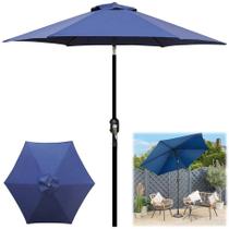 Ombrelone Guarda Sol 2,5m Com Manivela Articulado Jardim Piscina Ipanema AZUL - AMZ