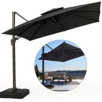 Ombrelone Guarda-Sol Articulado Roman 3x3 Alumínio C/BASE 100L