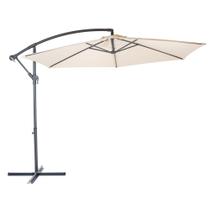 Ombrelone Guarda Sol Bora Bora Praia Jardim Lateral Regulável 3,0m c/ Base Mor Bege