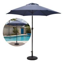 Ombrelone Guarda Sol Central 2,30 Metros Com Base Jardim