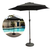 Ombrelone Guarda Sol Central 2,30 Metros Com Base Jardim