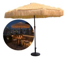 Ombrelone Guarda Sol Central 2,70m Jardim Palha Uv Com Base Ombrelone Guarda Sol Central 2,70m Jardim Palha Uv Com Base