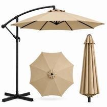 Ombrelone Guarda Sol de Luxo Premium Impermeável Com Haste Lateral de 3 Metros Para Piscina Jardim Área Externa Ombrelone Guarda Sol de Luxo Premium Impermeável Com Haste Lateral de 3 Metros Para Piscina Jardim Área Externa