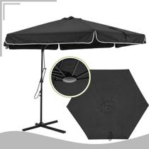 Ombrelone Guarda Sol De Piscina Bel Oslo Alavanca 3m. Preto Preto Lisa Ombrelone Guarda Sol De Piscina Bel Oslo Alavanca 3m. Preto Preto Lisa