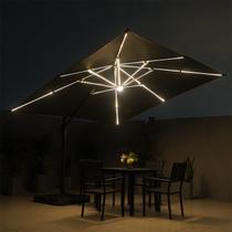 Ombrelone Guarda Sol Gold Led Alumínio 2,5 x 2,5 C/ Base em 100 L Ombrelone Guarda Sol Gold Led Alumínio 2,5 x 2,5 C/ Base em 100 L