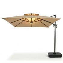Ombrelone Guarda Sol Gold premium com luz de Led 360Graus com base de 150Litros