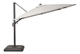 Ombrelone Guarda Sol Lateral Retangular 4x3m Bege Base E Led