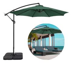 Ombrelone Guarda Sol Praia Jardim Lateral 3 Metros Com Base Ombrelone Guarda Sol Praia Jardim Lateral 3 Metros Com Base