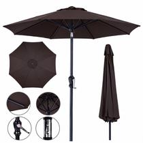 ombrelone guarda sol sombreiro central 3x3 metros articulável com manivela piscina área externa