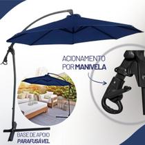 Ombrelone Guarda Sol Suspenso Luxo Importador 3 Metros Azul Importway Superior ao Mor, Bel, Revomax Ombrelone Guarda Sol Suspenso Luxo Importador 3 Metros Azul Importway Superior ao Mor, Bel, Revomax