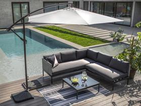 Ombrelone Lateral 245x270cm Natural - Just Home Collection Ombrelone Lateral 245x270cm Natural - Just Home Collection