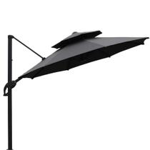 Ombrelone Lateral Belize Rivatti 300 cm em Aluminio com Base Cruz Capa Poliéster Grafite Ombrelone Lateral Belize Rivatti 300 cm em Aluminio com Base Cruz Capa Poliéster Grafite