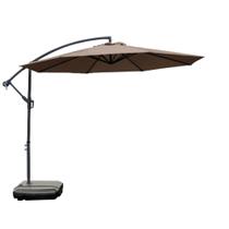 Ombrelone Lateral com Base 2 Rodinhas HDPE Bahamas Rivatti 300 cm Larg Alumínio Capa Poliéster Fendi