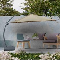 Ombrelone Lateral Curva 3,5m com Base Piscina Jardim Barbados Rivatti Ombrelone Lateral Curva 3,5m com Base Piscina Jardim Barbados Rivatti