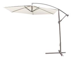 Ombrelone Lateral De Aluminio Cobertura Branca 245x270 Cm