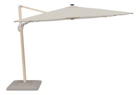 Ombrelone Lateral Quadrado Aluminio Branco Com Led E Base Ombrelone Lateral Quadrado Aluminio Branco Com Led E Base