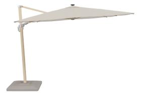 Ombrelone Lateral Retangular Aluminio Branco Com Led E Base Ombrelone Lateral Retangular Aluminio Branco Com Led E Base