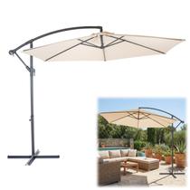 Ombrelone Lateral Suspenso 2,5 Metros Sombrero Piscina Jardim TAIPU Bege - AMZ