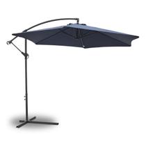 Ombrelone lateral suspenso 3,0m em alumínio azul importway