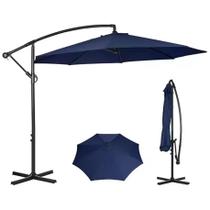 Ombrelone Lateral Suspenso 3m Guarda Sol Piscina Jardim Kauai Azul - AMZ