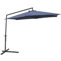 Ombrelone Lateral Suspenso 3M Jardim Piscina de Alumínio com Base e Manivela Importway IWOS-300