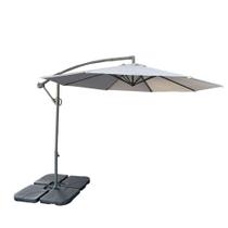 Ombrelone Lateral Tahiti Fratini 300 cm Aluminio Cinza Capa Poliéster Base Lateral HDPE