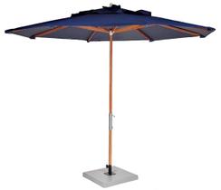 Ombrelone Leblon Azul Royal em Madeira 2,40 MT (LARG) Base 65x65 cm Central com Tecido Bagun - 44319 Ombrelone Leblon Azul Royal em Madeira 2,40 MT (LARG) Base 65x65 cm Central com Tecido Bagun - 44319