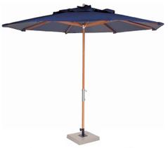Ombrelone Leblon Azul Royal em Madeira 2,90 MT (LARG) Base 49x49 cm Central com Tecido Bagun - 44292