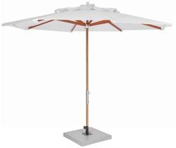 Ombrelone Leblon Branco em Madeira 2,00 MT (LARG) Base 65x65 cm Central com Tecido Bagun - 44308