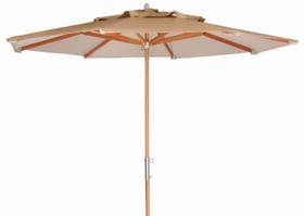 Ombrelone Leblon Creme em Madeira Central 2,00 MT (LARG) com Tecido Bagun - 43751