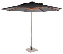 Ombrelone Leblon Preto em Madeira 2,40 MT (LARG) Base 49x49 cm Central com Tecido Bagun - 44279