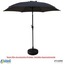 Ombrelone Miramar Grafite ou Fendi Sem Base com UV - Rivatti -