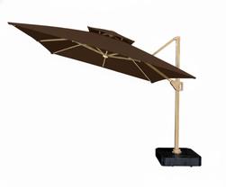 Ombrelone Quadrado 2,5x2,5m LED Solar UPF50+ Alumínio Base 130L Jardim Piscina Ombrelone Quadrado 2,5x2,5m LED Solar UPF50+ Alumínio Base 130L Jardim Piscina
