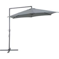 Ombrelone Suspenso Bel Veneza 3 Metros Cinza Guarda Sol com Base de Apoio p/ Piscina, Varanda, Jardim Ombrelone Suspenso Bel Veneza 3 Metros Cinza Guarda Sol com Base de Apoio p/ Piscina, Varanda, Jardim