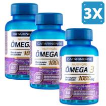 Ômega 3 1000 Mg 60 Capsulas Catarinense Kit Com 3 Unidades