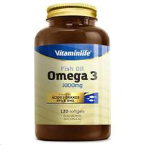 Ômega 3 1000mg Fish Oil EPA DHA 120 Softgels Vitaminlife