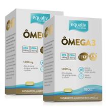 Ômega 3 1000mg Livre De Metais Pesados 180 Cáps Equaliv Kit 4 Meses