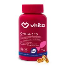Ômega 3 1000mg TG - Importado e Rico EPA DHA Com Selo IFOS e Vitamina E de 60 cápsulas Vhita