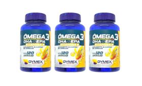 Ômega 3 1300mg + Vitamina E + DHA + EPA c/ 120 cápsulas Shell Nutry Kit com 3un