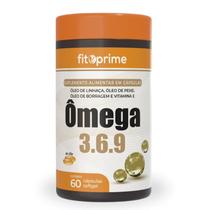 Ômega 3 6 9 Óleo de Peixe Linhaça e Borragem com Vitamina E 1000mg 60 cápsulas Fitoprime Ômega 3 6 9 Óleo de Peixe Linhaça e Borragem com Vitamina E 1000mg 60 cápsulas Fitoprime