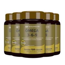 Omega 3 6 9 Peixe Borragem E Linhaça Hf Suplementos 5x120caps