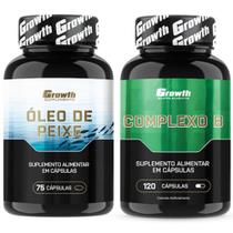 Omega 3 75 Caps + Complexo B 120 Caps Growth Supplements
