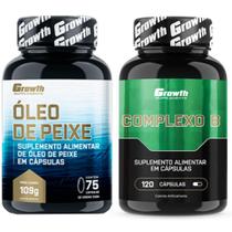 Omega 3 75 Caps + Complexo B 120 Caps Growth Supplements