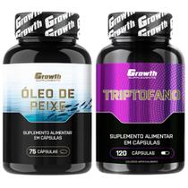 Omega 3 75 Caps + Triptofano 120 Caps Growth Supplements