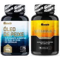 Omega 3 75 Caps + Vitamina D 75 Caps Growth Supplements