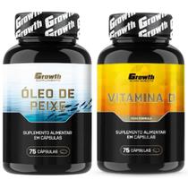 Omega 3 75 Caps + Vitamina D 75 Caps Growth Supplements