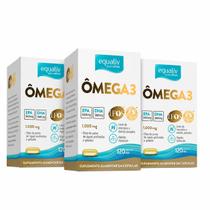 Ômega 3 Cápsulas 120 1000mg Equaliv Livre De Metais Pesados Kit Com 3 Ômega 3 Cápsulas 120 1000mg Equaliv Livre De Metais Pesados Kit Com 3
