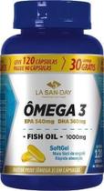 Omega 3 com 120 cápsulas - La San Day