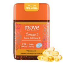 Ômega 3 Concentrado Move Skin Beauty 660EPA 440DHA IFOS 60 Cápsulas